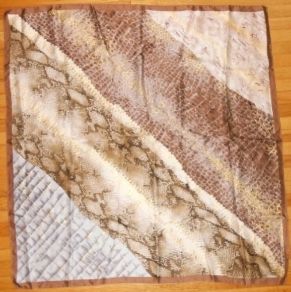 Adrienne Vittadini Nude Tan Brown Snake Scarf - Picture 1 of 8